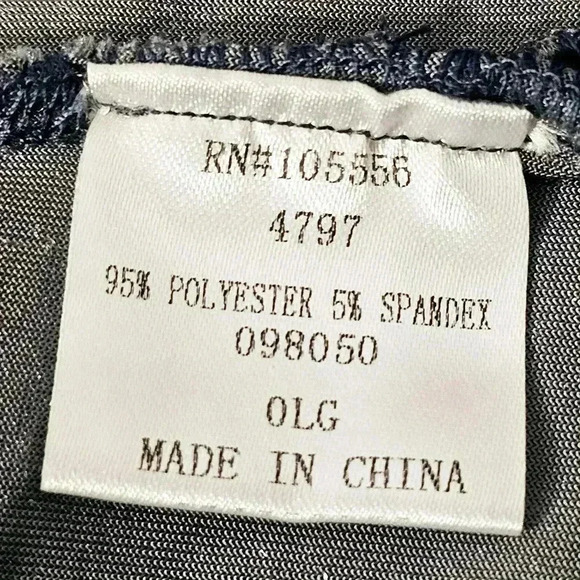 🛑 Time For Me Womens Blue Embroidered Pleated Boho Poly Stretch Velvety Top L - Picture 10 of 10